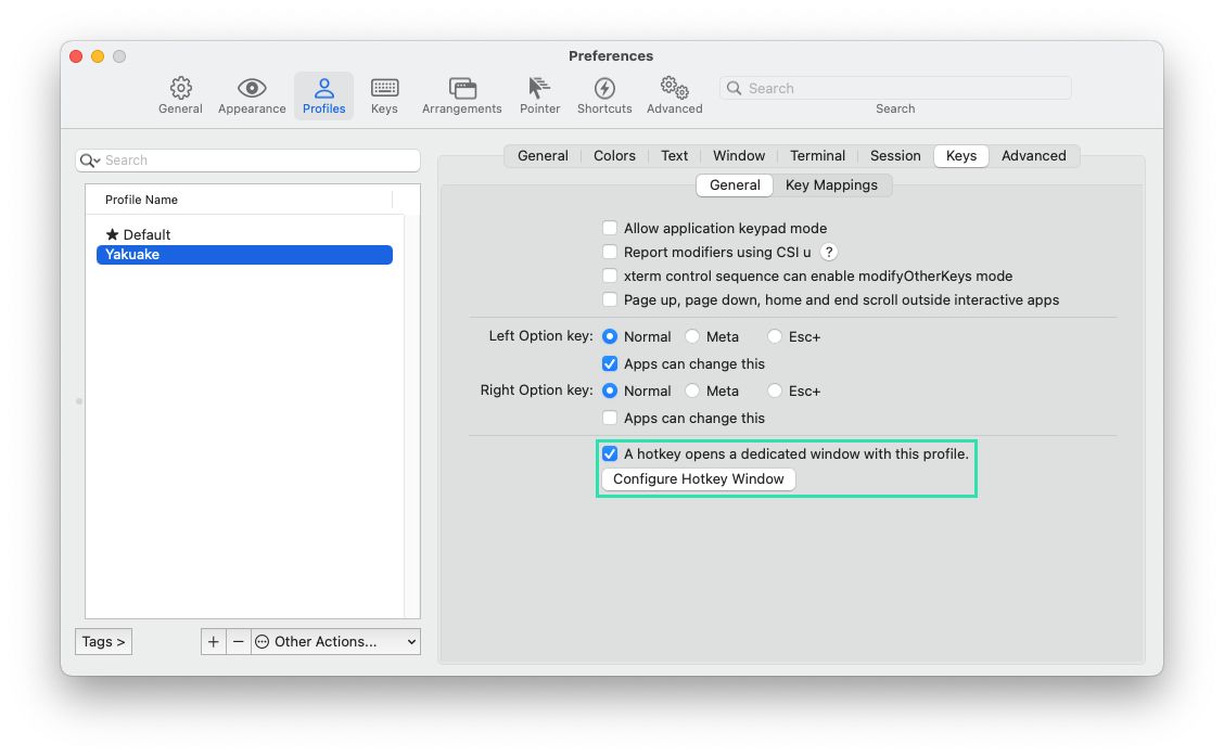 How to turn iTerm2 into Yakuake