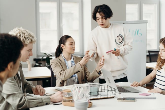 A team performing a tabletop exercise.